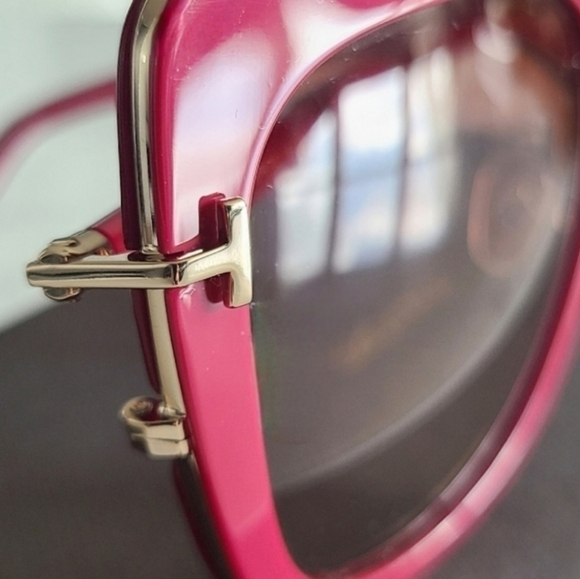 Tom Ford Virginia Sunglasses, Shiny Fuchsia & Rose Gold, NIB